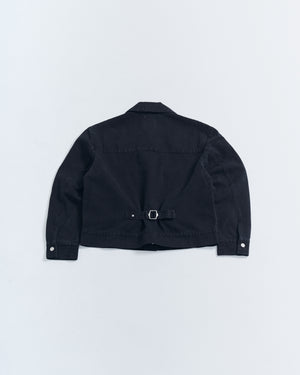 Light canvas work jacket - Black view 2